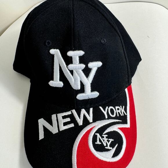 Other - New York Hat Baseball Caps Wool Blend Embroidered NY Souvenir Black and Red